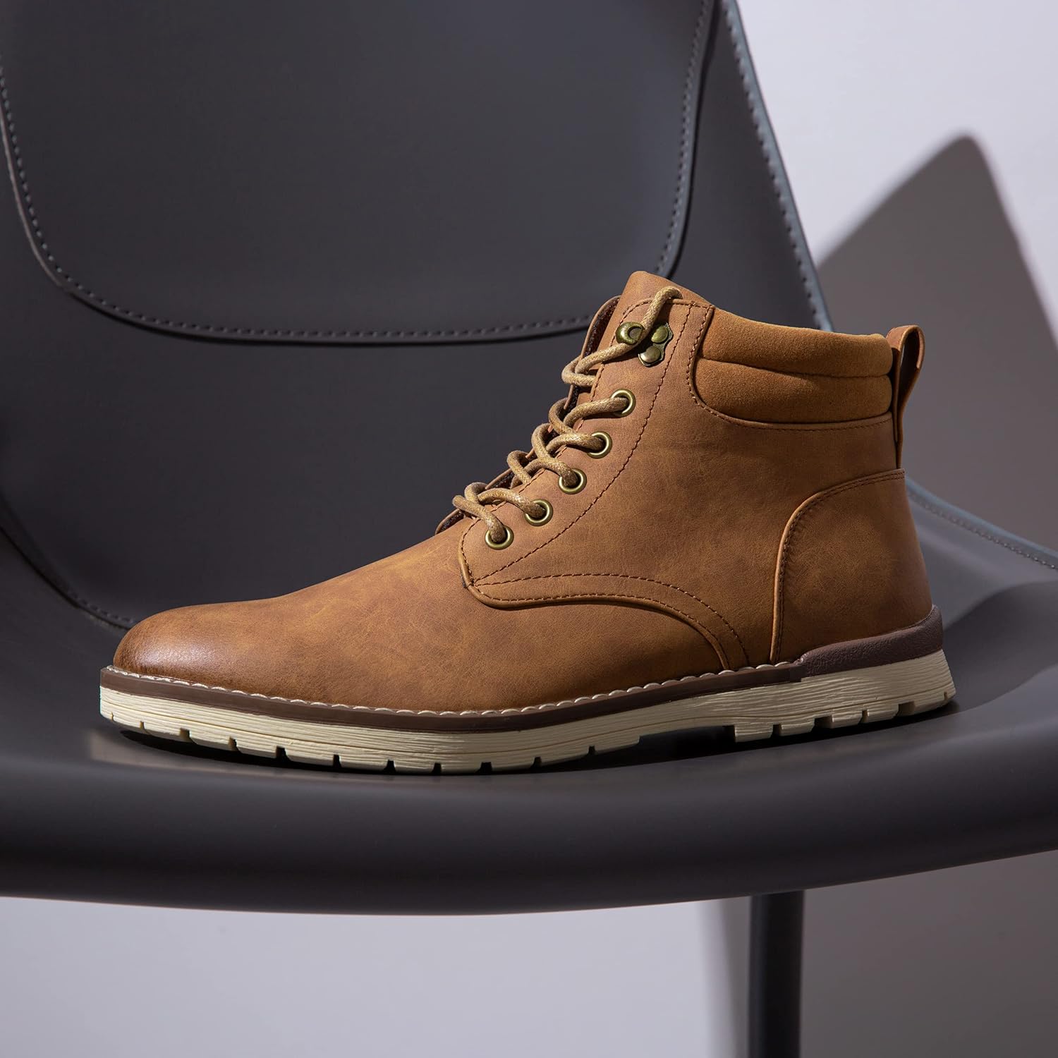 Vostey Men's Hiking Boots Waterproof Casual Chukka Boots for Men - Image 5